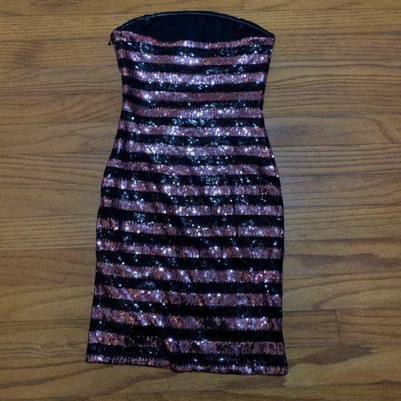 Forever 21 pink/black cocktail dress - Picture 4 of 4